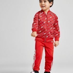 Adidas Originals Mono All Over Print Superstar Tracksuit Infant Punainen