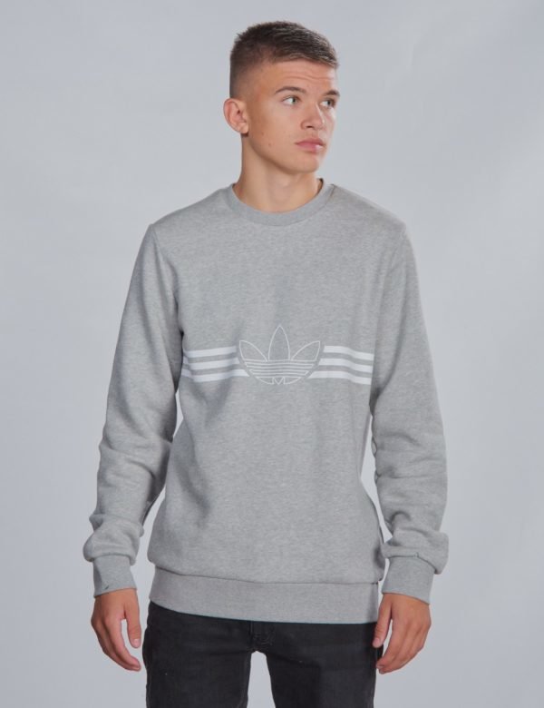 Adidas Originals Outline Crew Neule Harmaa