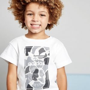 Adidas Originals Tongue Label Infill T-Shirt Valkoinen