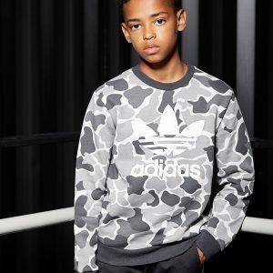 Adidas Originals Trefoil Camo Crew Sweatshirt Harmaa