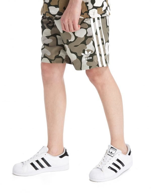 Adidas Originals Trefoil Camo Swim Shorts Camo / White