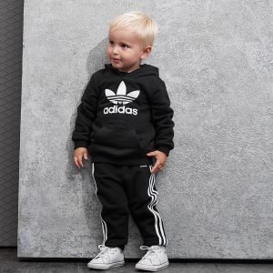 Adidas Originals Trefoil Overhead Hooded Suit Infant Musta