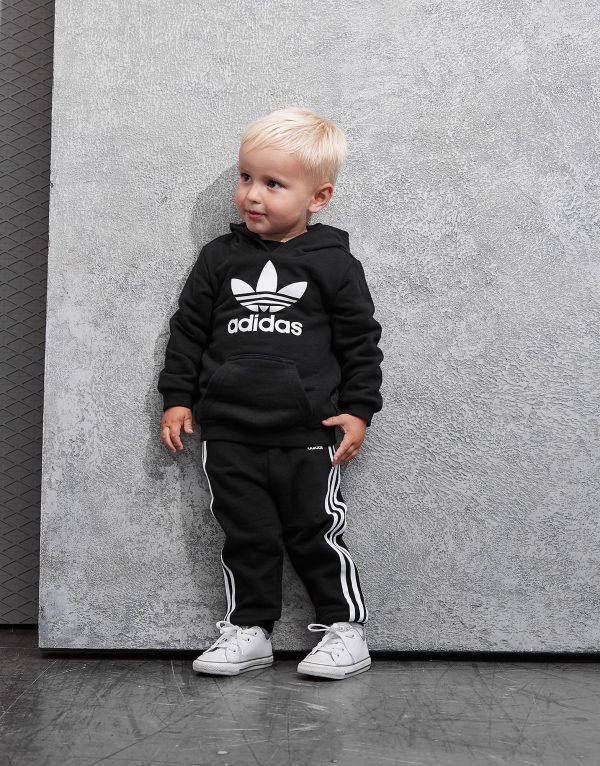Adidas Originals Trefoil Overhead Hooded Suit Infant Musta