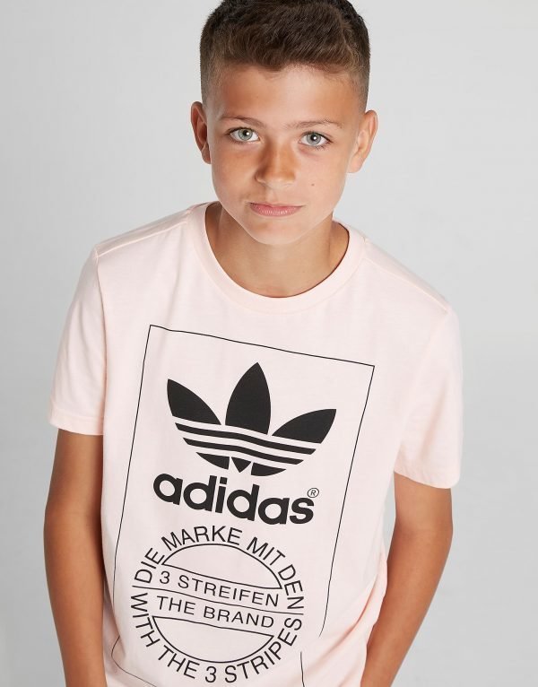 Adidas Originals Trefoil Tongue Label T-Paita Vaaleanpunainen