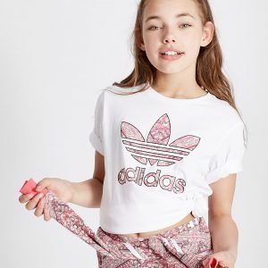 Adidas Originals Tyttöjen Geo Infil Boyfriend T-Paita Valkoinen