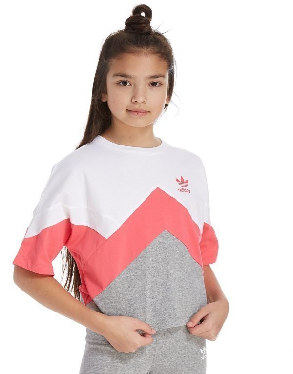 Adidas Originals Tyttöjen Moa Crop T-Paita Harmaa