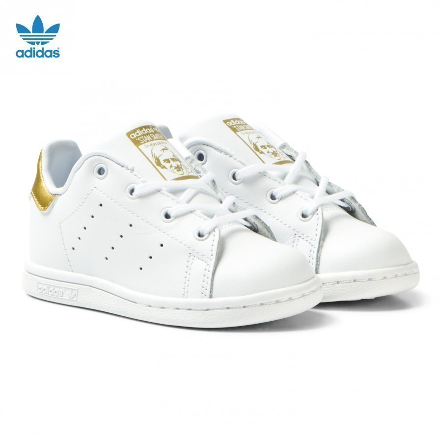 Adidas Originals White And Gold Infants Stan Smith Trainers Lenkkarit