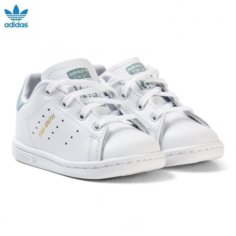 Adidas Originals White And Mint Green Infants Stan Smith Trainers Lenkkarit