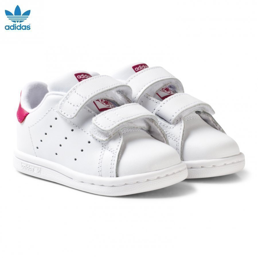 Adidas Originals White And Pink Stan Smith Infant Trainers Lenkkarit