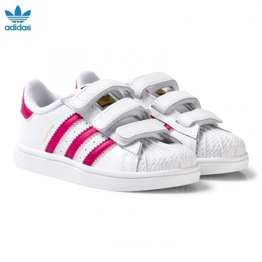 Adidas Originals White And Pink Superstar Infant Trainers Lenkkarit