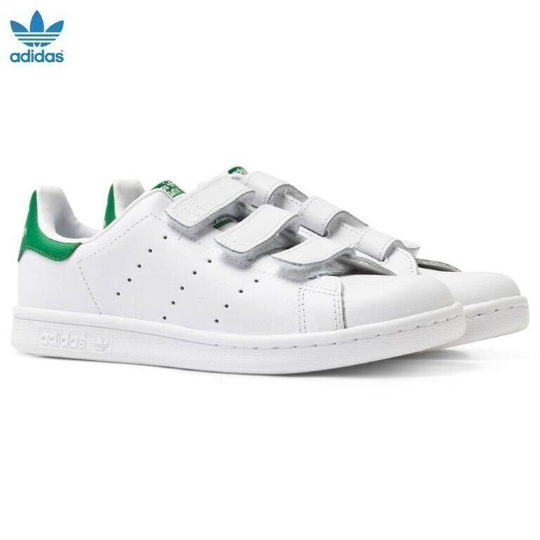 Adidas Originals White Stan Smith Velcro Trainers Lenkkarit