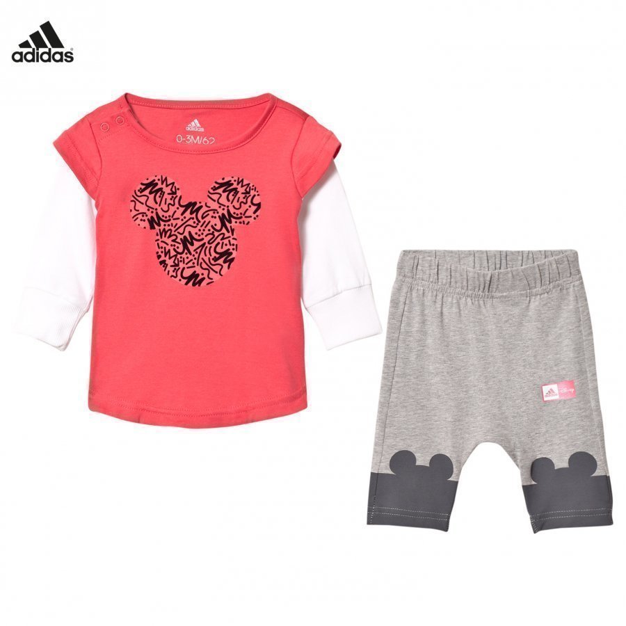 Adidas Performance Disney Micky Mouse Infants Tee And Leggings Set Asusetti