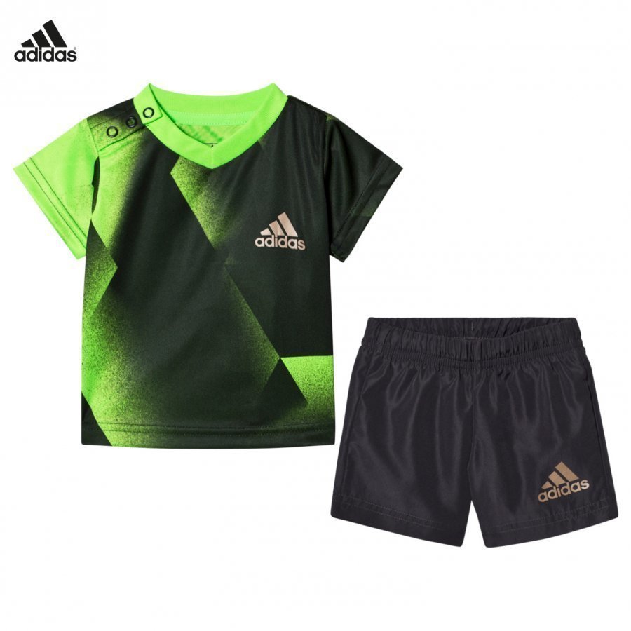 Adidas Performance Green Football Silo Shorts And Tee Asusetti