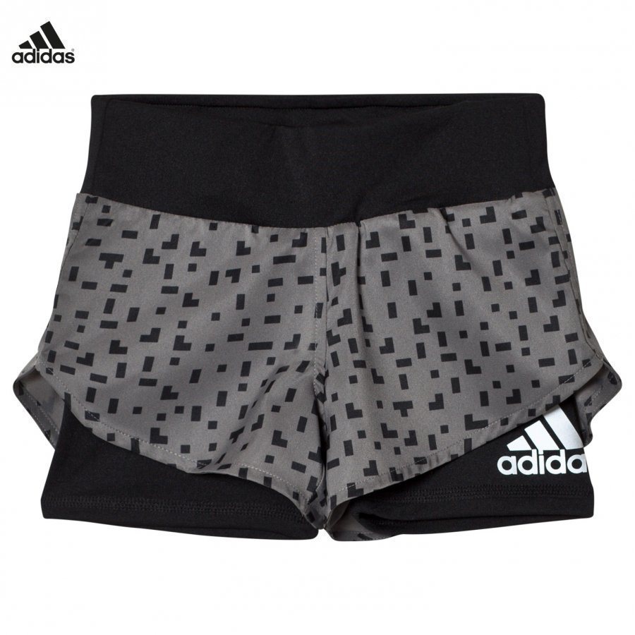 Adidas Performance Grey Printed Running Shorts Urheilushortsit