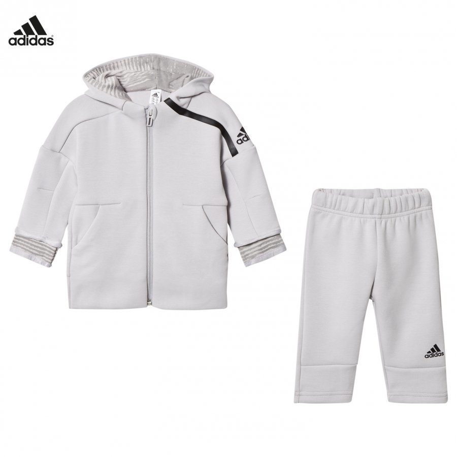 Adidas Performance Infants Zone Hoodie Sweatpants Set Grey Asusetti