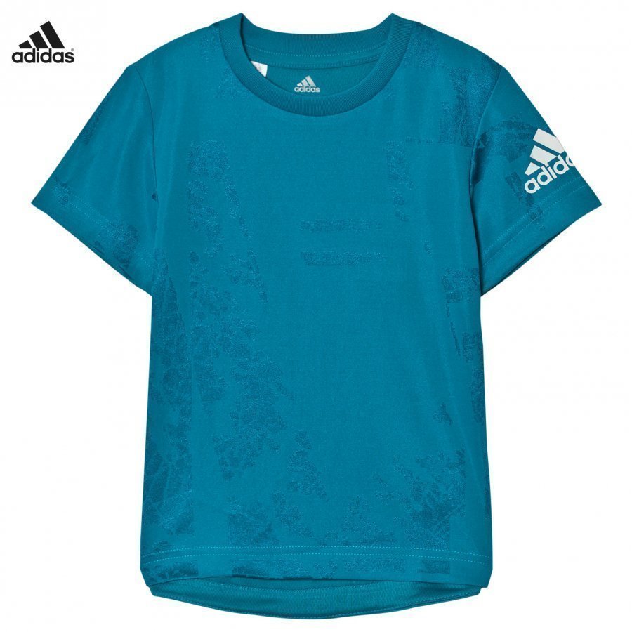 Adidas Performance Teal Kids Training Tee T-Paita