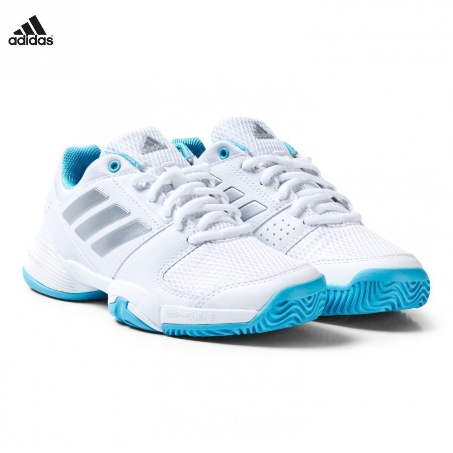 Adidas Performance White Blue Barricade Tennis Trainers Tenniskengät