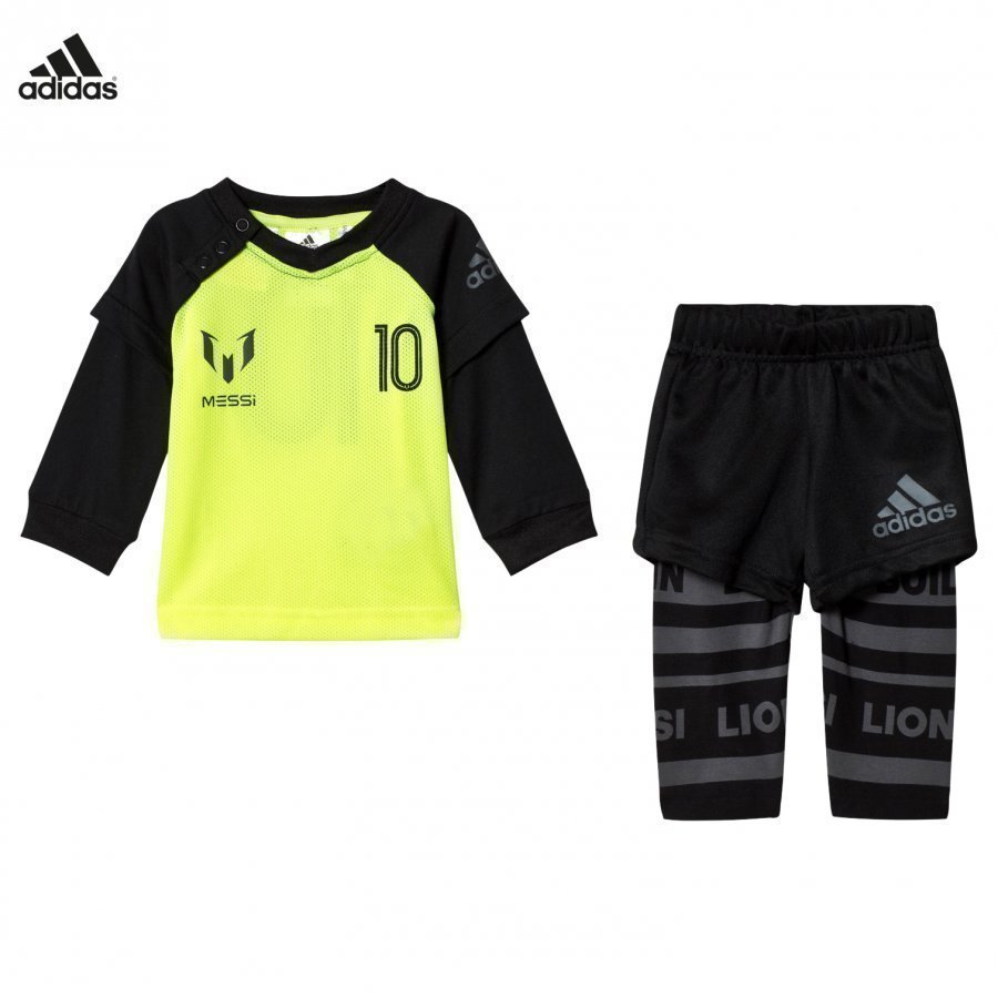 Adidas Performance Yellow Infants Messi Top Bottoms Set Asusetti