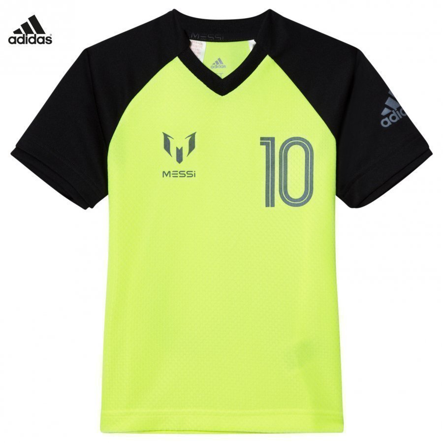 Adidas Performance Yellow Messi Icon Tee T-Paita