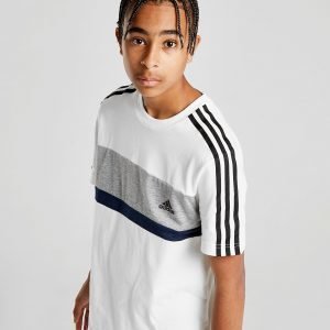 Adidas Sport Colour Block T-Shirt Valkoinen