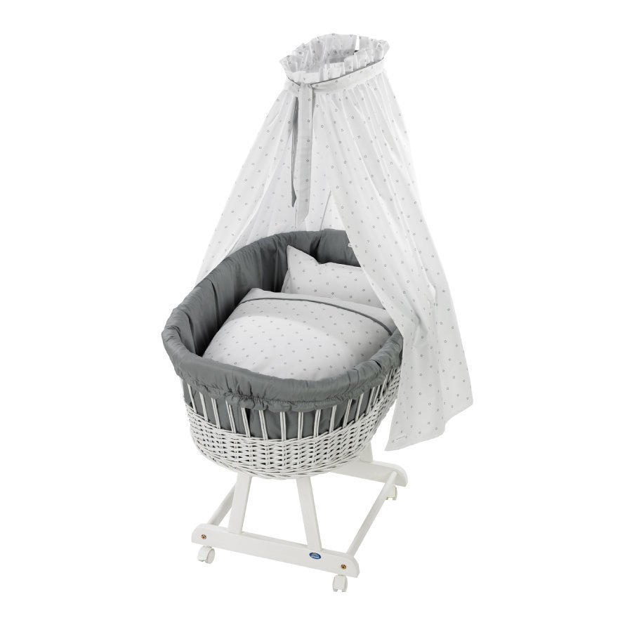 Alvi Vauvan Korisänky Birthe Sänkysetillä Valkoinen Bellybutton Classic Star Grey