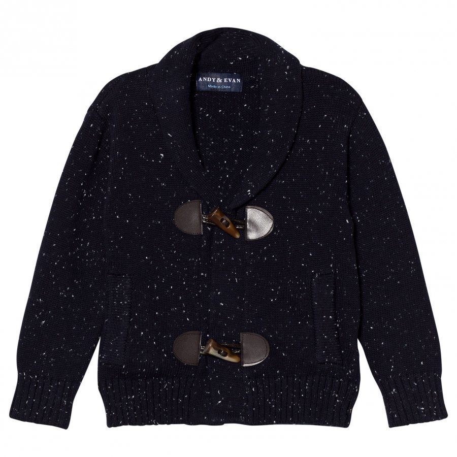 Andy & Evan Navy White Slub Toggle Cardigan Neuletakki