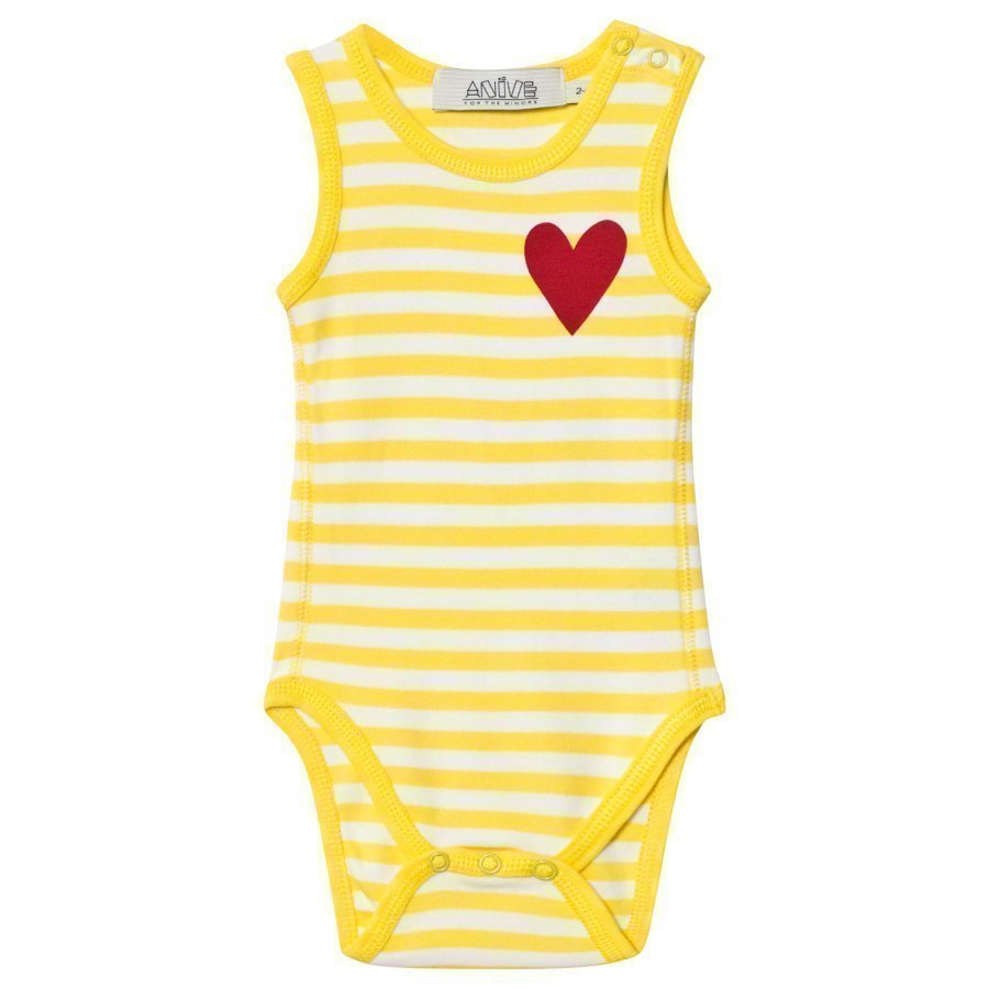Anïve For The Minors Baby Body Happy Yellow/White Stripes Body