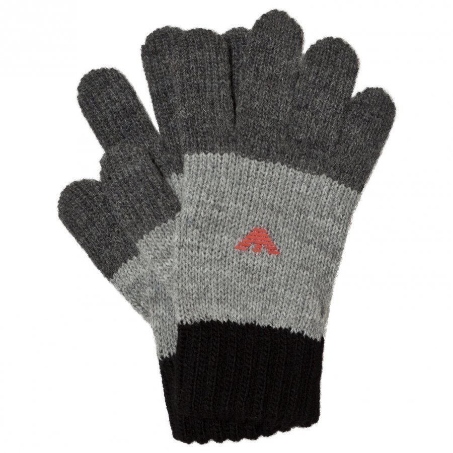 Armani Junior Black And Grey Logo Gloves Fleece Hanskat