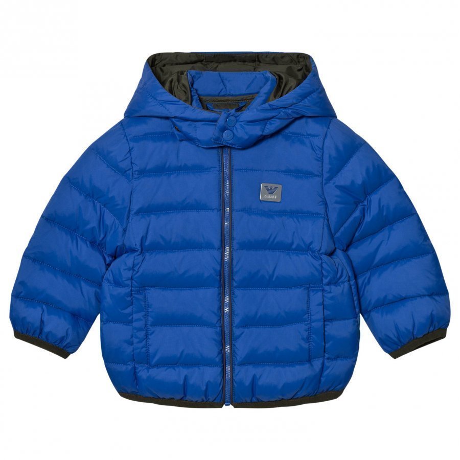 Armani Junior Blue Down Puffer Coat Toppatakki