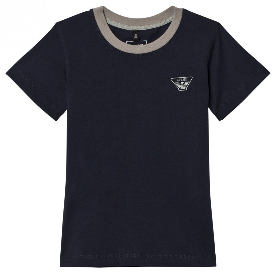 Armani Junior Navy Classic Logo Tee T-Paita