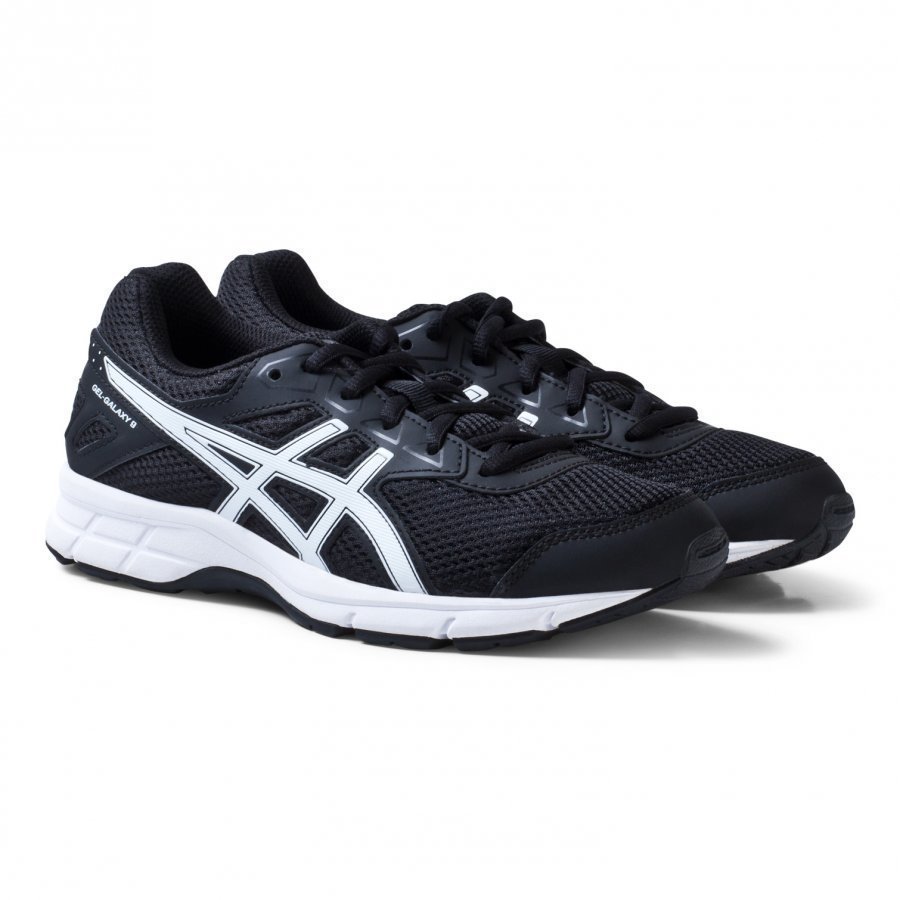 Asics Black And White Junior Gel-Galaxy 9 Running Trainers Urheilukengät