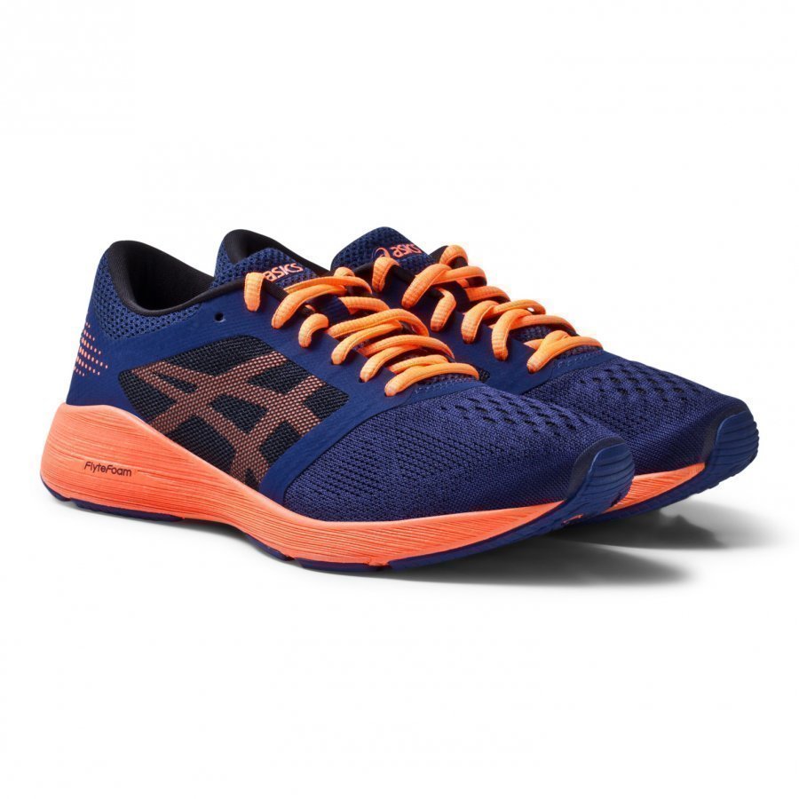 Asics Indigo Blue Junior Roadhawk Flytefoam Running Trainers Urheilukengät