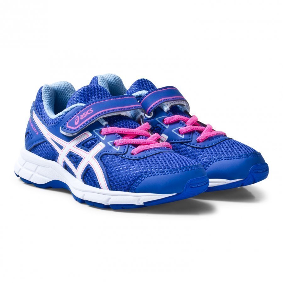 Asics Purple And White Kids Pre-Galaxy 9 Running Trainers Urheilukengät