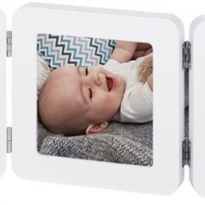 Baby Art Valokuvakehys ja kipsijälki Kaksinkertainen Valkoinen/Harmaa