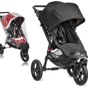 Baby Jogger Rattaat City Elite Single Black tcc Sadesuoja Paketti