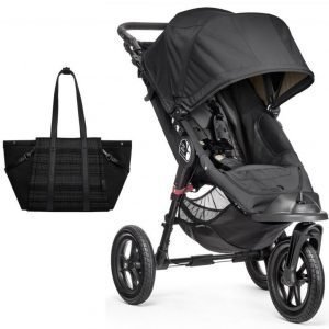 Baby Jogger Rattaat City Elite Single + Skip Hop Hoitolaukut Highline Musta