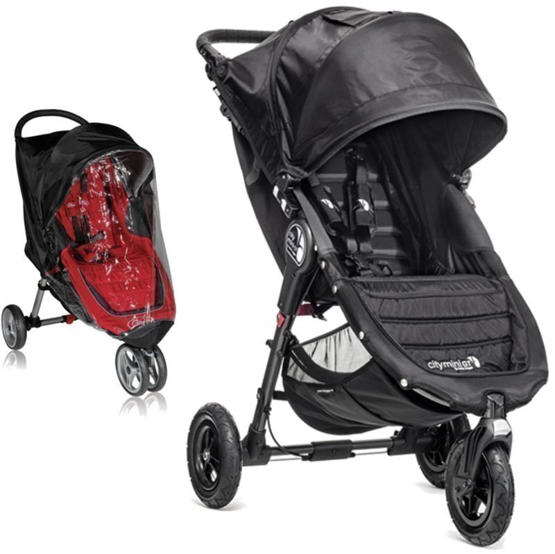 Baby Jogger Rattaat City Mini GT Single 2014 Black/Black ttc Sadesuoja Paketti