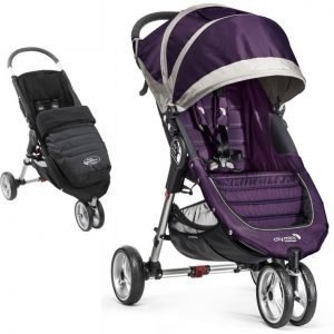 Baby Jogger Rattaat + Lämpöpussi City Mini Single 2014 Purple/Grey + Black