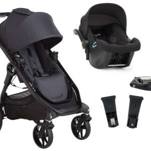 Baby Jogger Travelsystem City Premier Rattaat + City Go Turvakaukalo sis. Turvakaukalon adapteri + ISOfix-jalusta Granite/Black