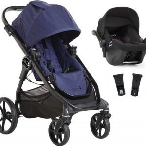 Baby Jogger Travelsystem City Premier Rattaat + City Go Turvakaukalo sis. Turvakaukalon adapteri Indigo/Black