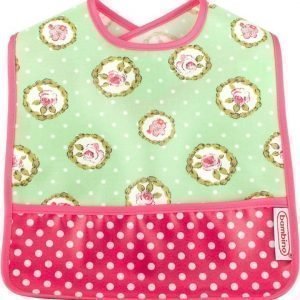 Bambino Wipe Off Ruokalappu Flower/Polka