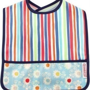 Bambino Wipe Off Ruokalappu Happy Stripes/Dots