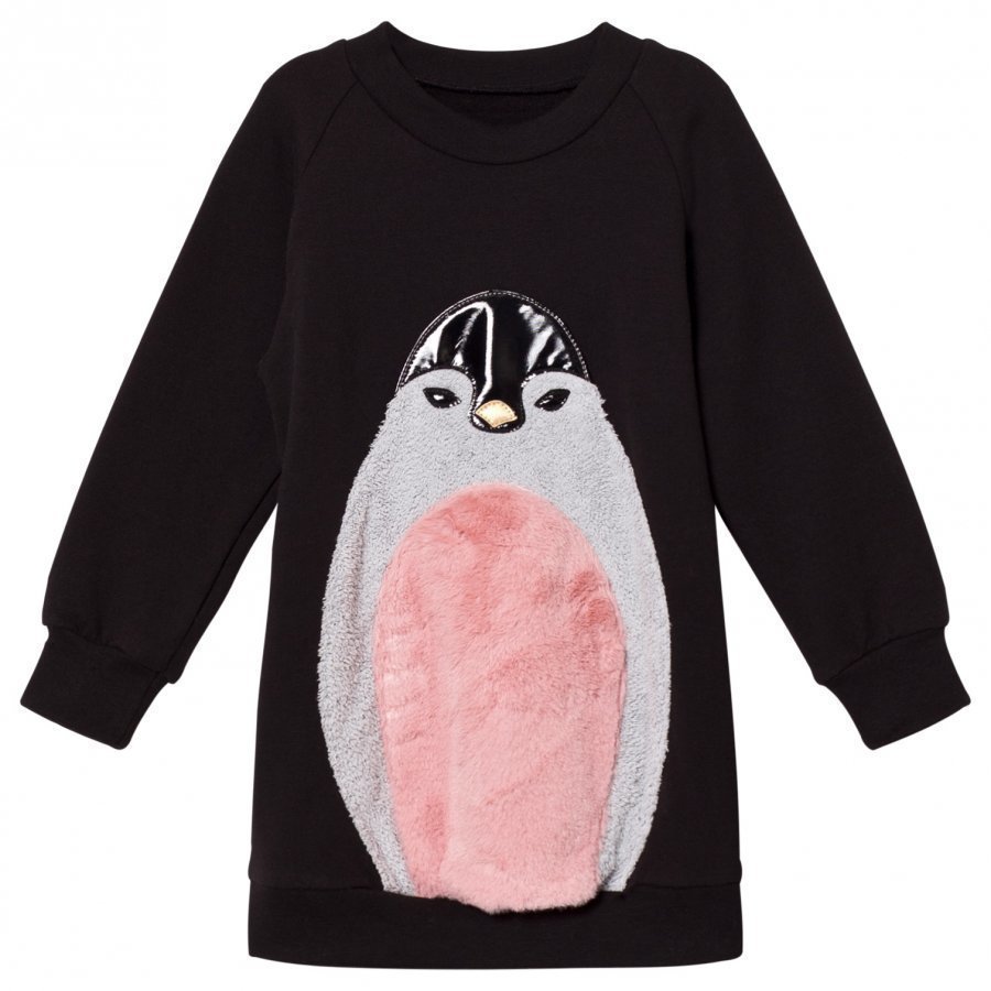 Bang Bang Copenhagen Black Furry Penguin Sweat Dress Mekko