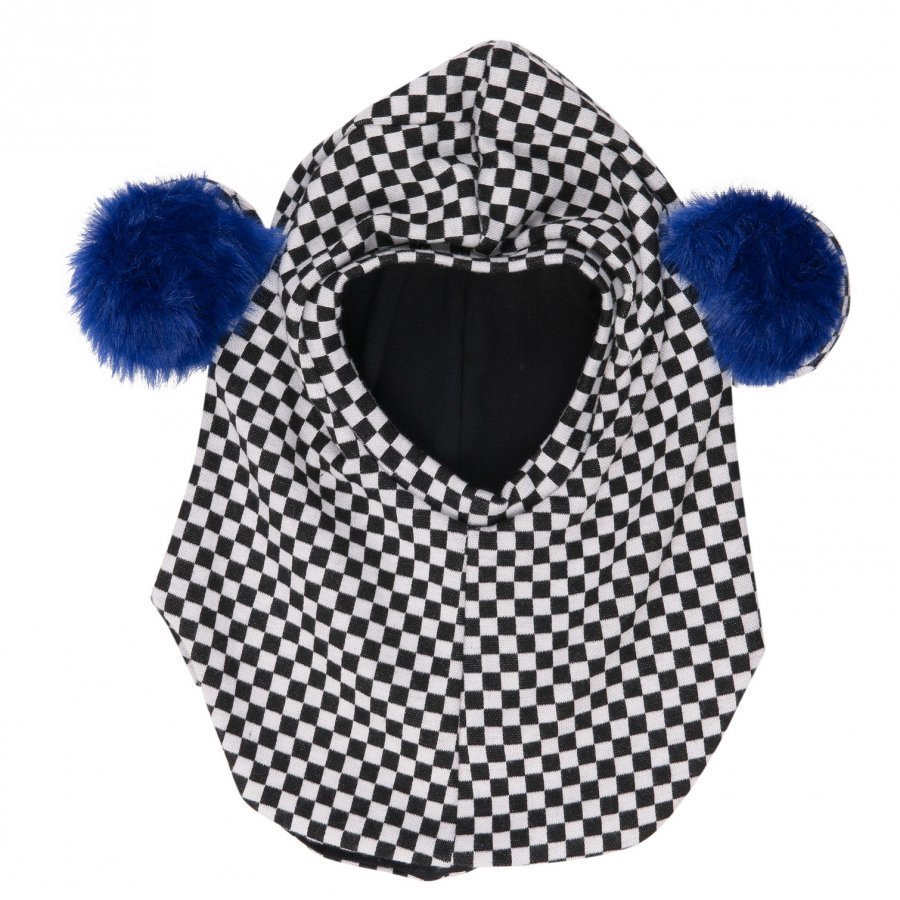 Bang Bang Copenhagen Black/White Check Teddy Ear Balaclava Kypäräpipo