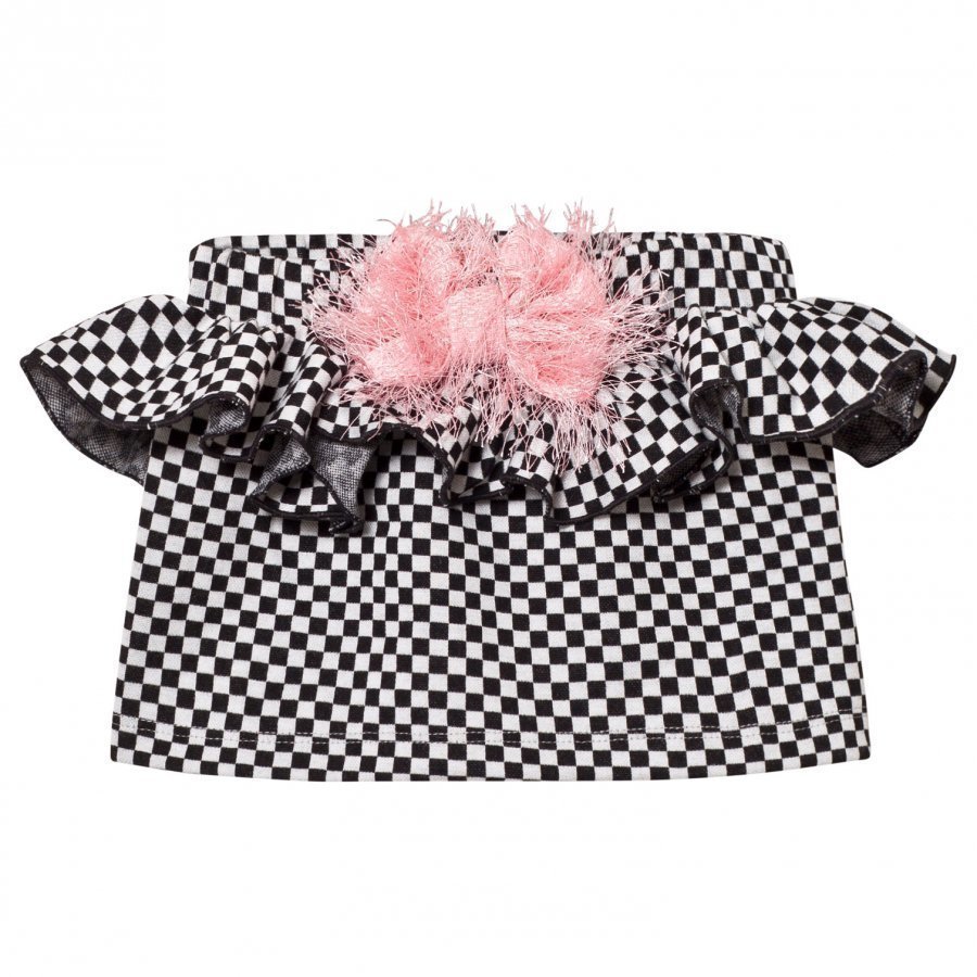 Bang Bang Copenhagen Black/White Check True Tracy Bow Skirt Lyhyt Hame