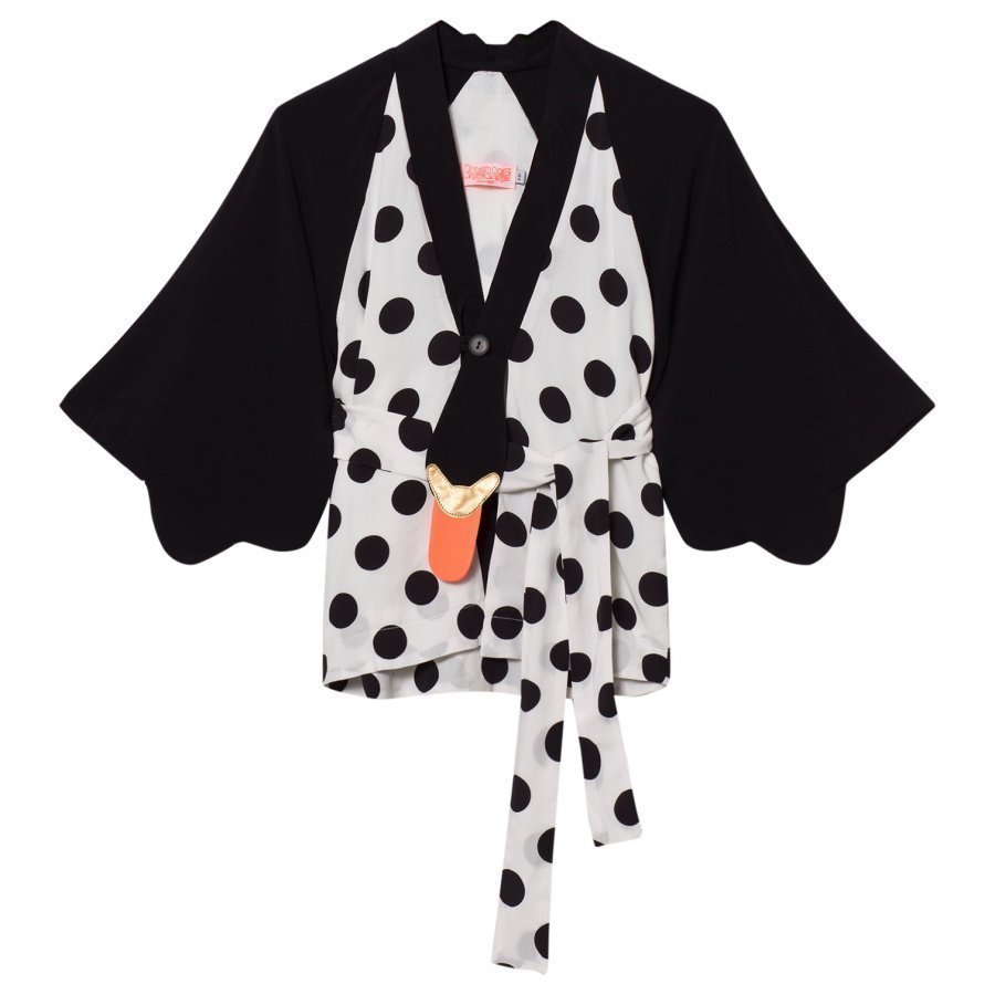 Bang Bang Copenhagen Black/White Kimmo Kimono Neuletakki