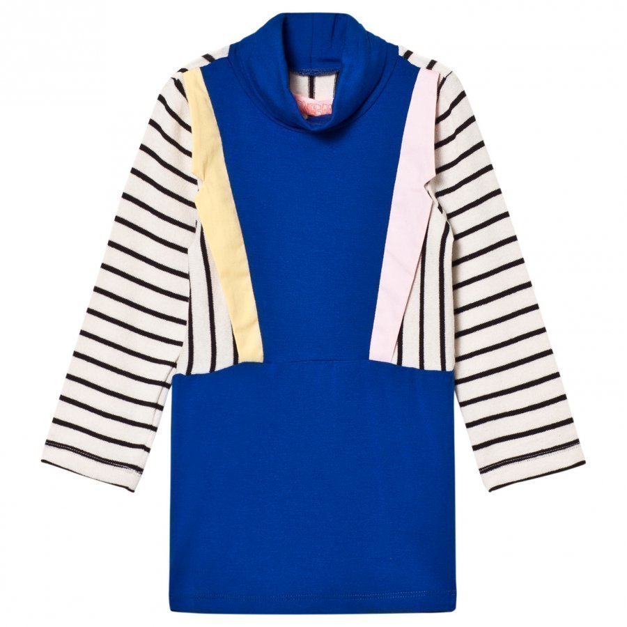 Bang Bang Copenhagen Blue Stripe Collared Paris Knit Dress Mekko