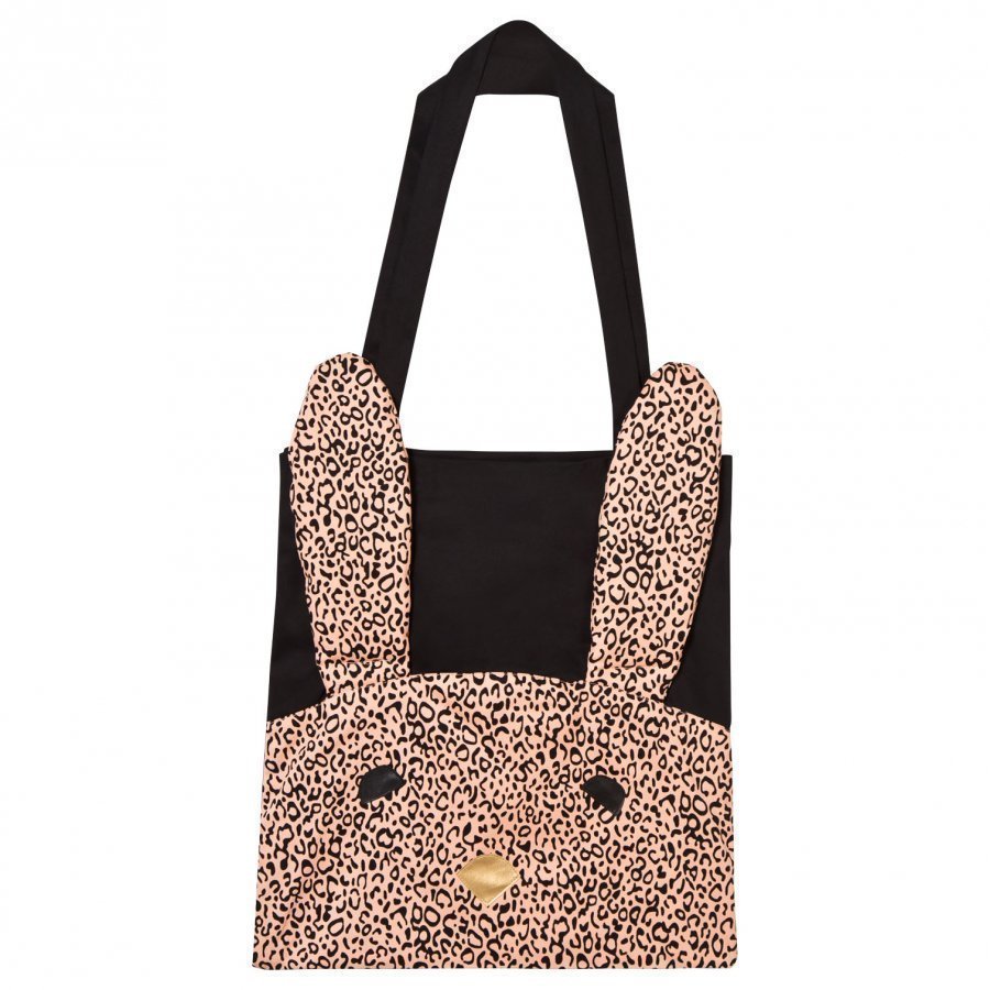 Bang Bang Copenhagen Cotton Tote Bag With Rabbit Applique Black Kassi