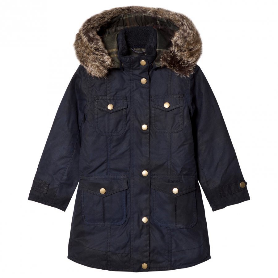 Barbour Navy Ashbridge Wax Parka Parkatakki