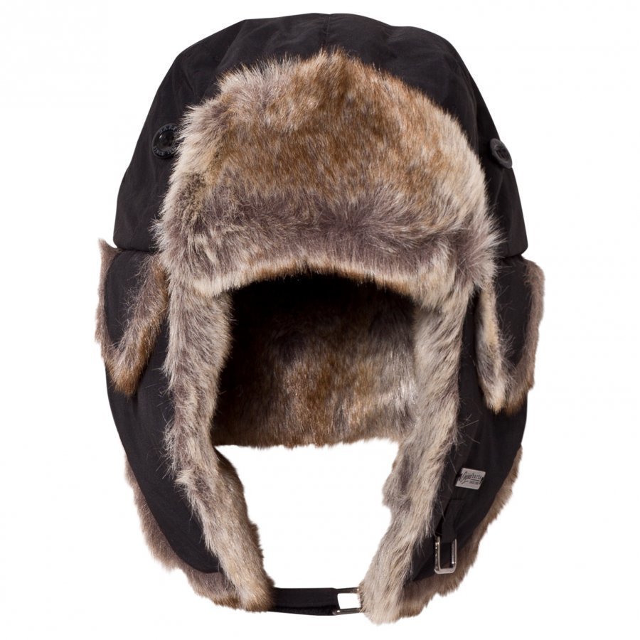 Barts Black Faux Fur Kamikaze Trapper Hat Korvalapullinen Päähine
